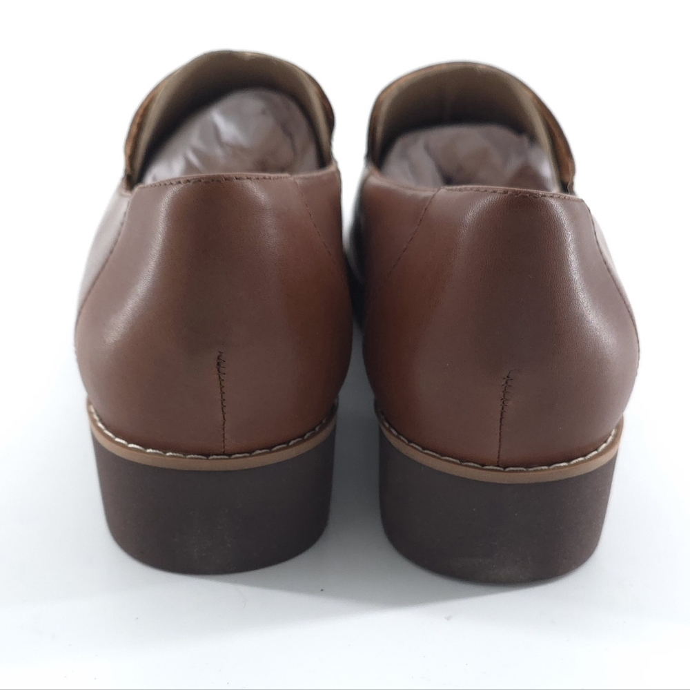 Vionic Women's Kensley Brown Smooth Leather Loafer Lug Sole Slip On Size 9.5 W - Picture 4 of 8